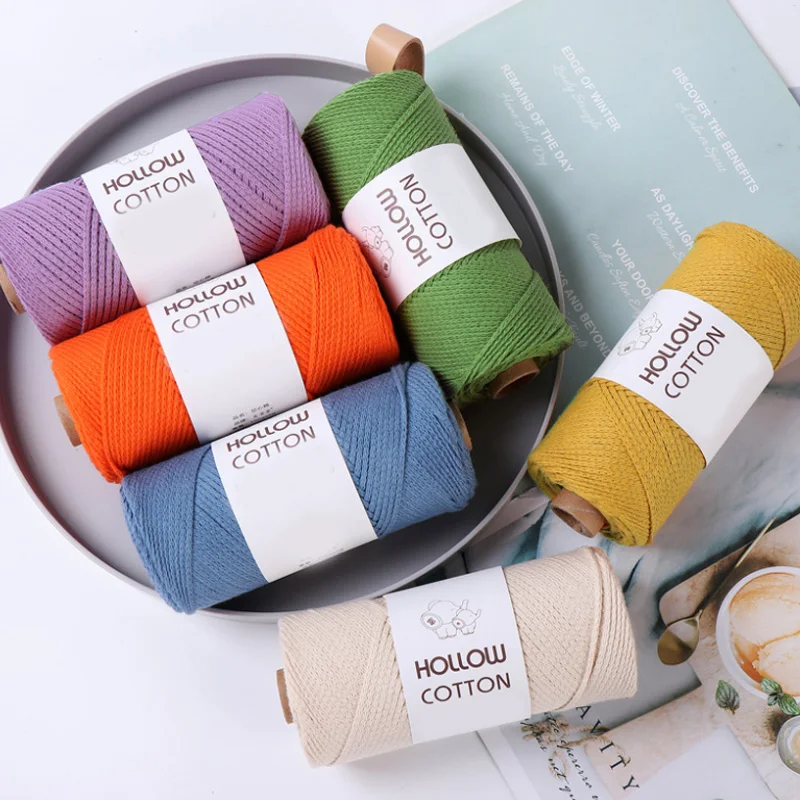 Hollow-Cotton-Medium-Thick-Thread-Handmade-DIY-Crochet-Hand-Woven-Bag ...