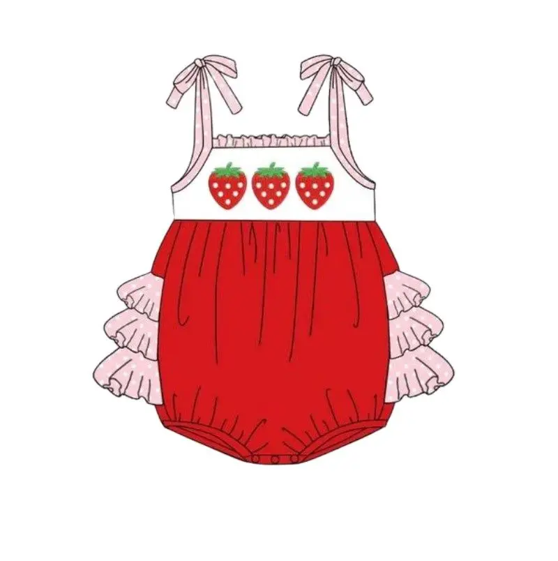 

Детский Шелковый комбинезон без рукавов, с принтом клубники и фруктов