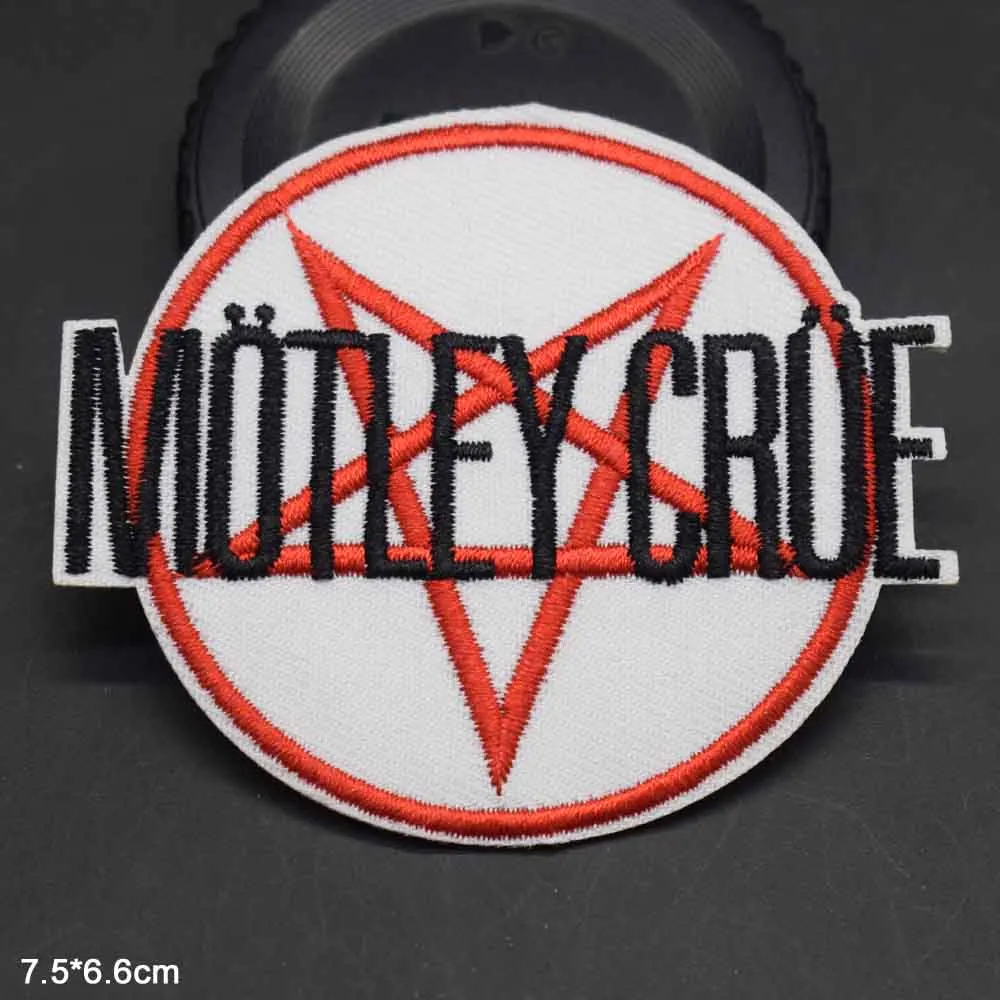 Rote Serie Punk Eisen auf besticktem Stoff Patch für Mädchen Jungen Musik Kleidung Großhandel