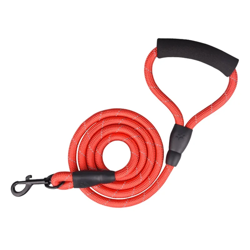 2 Way Braided Nylon Dual Dog Leash Double Lead Rope Strong Pet Leash Walking Running Leads For Couplers With Soft Padded Handle 