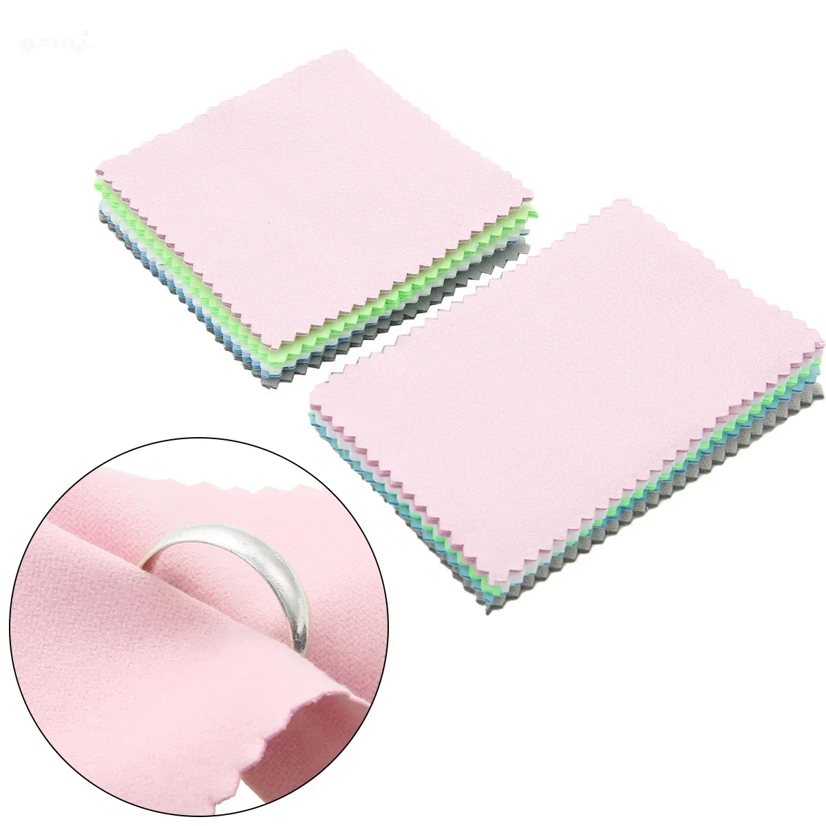 Jewelry Cleaning Cloth 50PCs/pack Jewelry Cleaning Cloth 8cmx8cm Pink Color Jewelry Wiping Cloth Tools Making Supplies