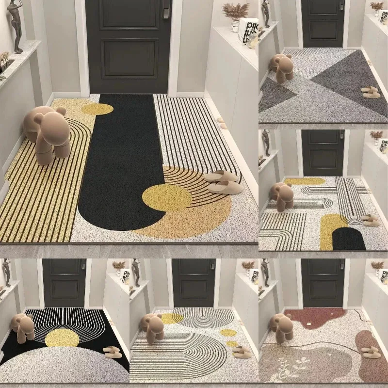 VIKAMA Modern Minimalist Grey Area Rug Soft Non-slip Hallway Carpet for Living Room Bedroom Home Decor Floor Mats 2