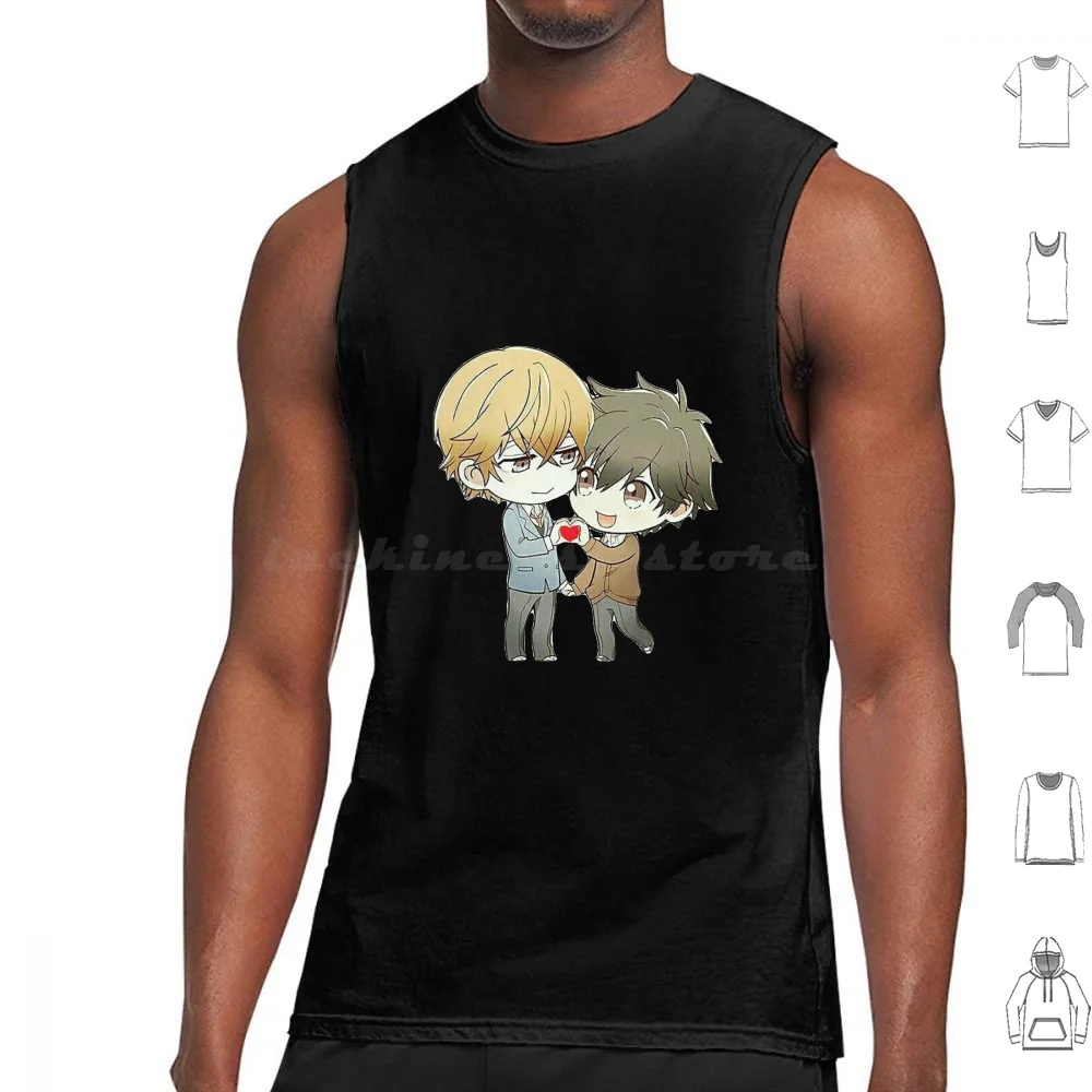 Hitorijime парные майки 2 с принтом хлопковые Hitorijime My Hero Chibi Kawaii Heart Yaoi Манга Аниме Seme Uke блонд