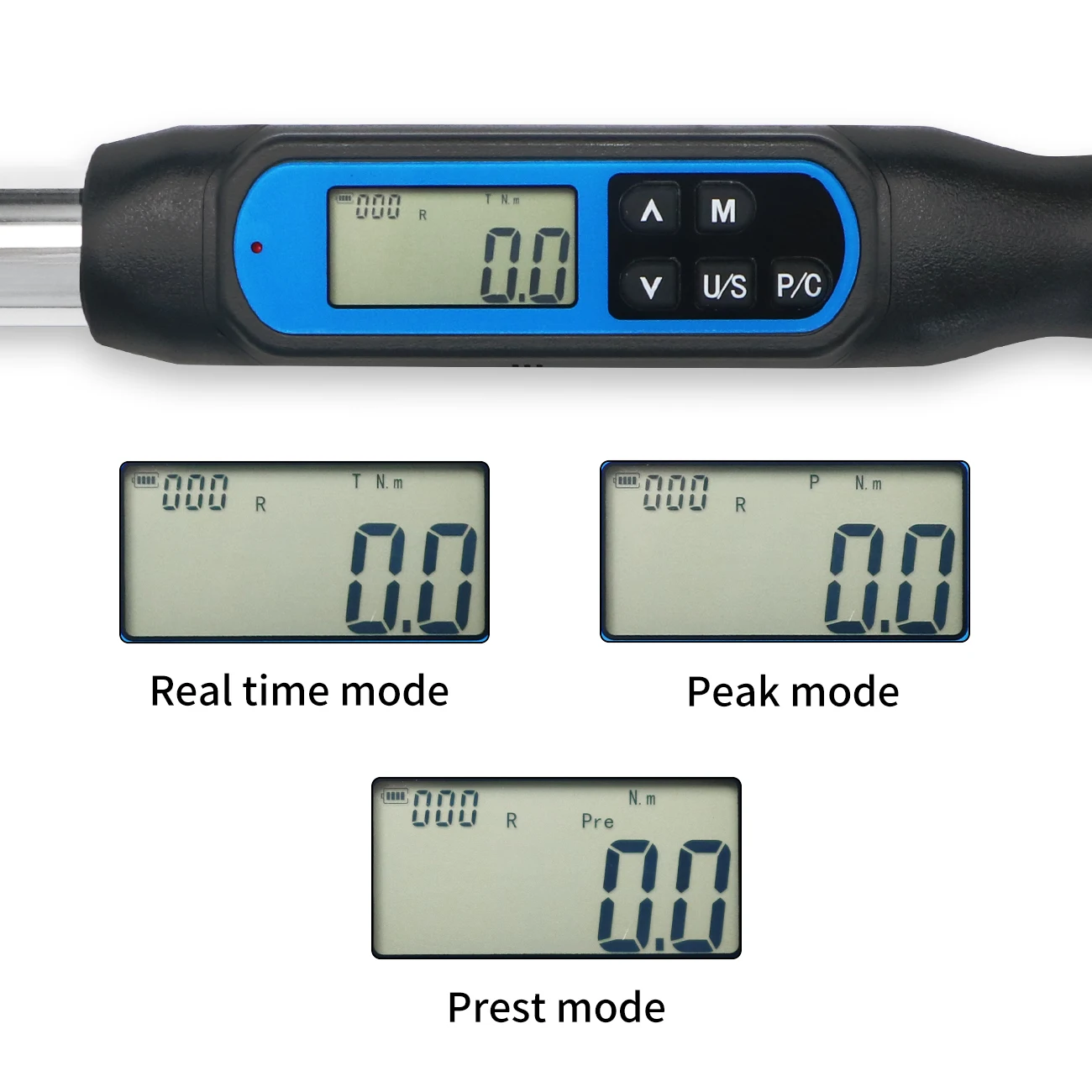 Digital Adjustable Torque Wrench With Real Time Torque Measurement