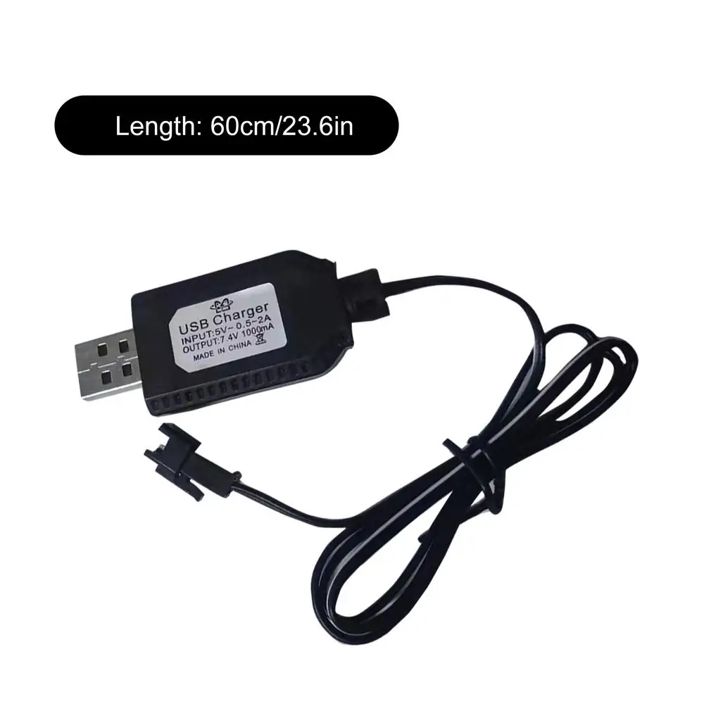 Caricabatterie al litio USB - Cavo di ricarica rapida 7,4 V 1000 mA per batterie giocattolo | Caricabatterie al litio per aereo RC SM-2P, SM-3P, SM- 4P, adattatore automatico per Dro