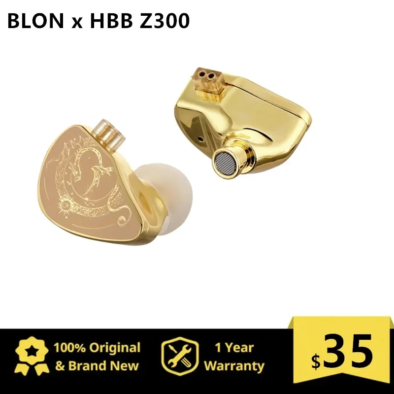 

Наушники BLON x HBB Z300, 10 мм, силиконовые наушники с диафрагменным монитором, спортивные наушники для бега, музыки, прочные наушники-вкладыши из цинкового сплава, наушники IEM