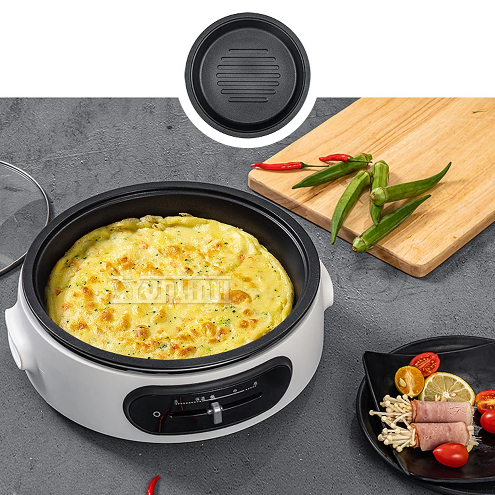 4L Multifunction Electric Hot Pot Split Type Cooker Food Steamer Portable Cooking Machine 4