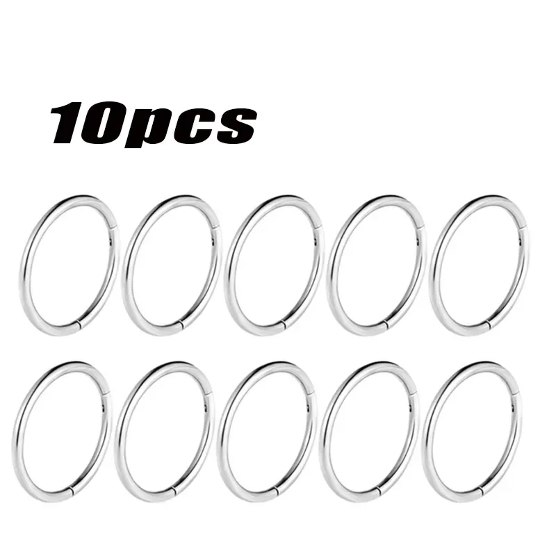 Titanium Nose Rings Septum Piercing Clicker Nose Hoops Piercings Hinged Segment Rings Helix Piercing Unisex 5/10Pcs piercing jewelry,nose rings,body jewelry