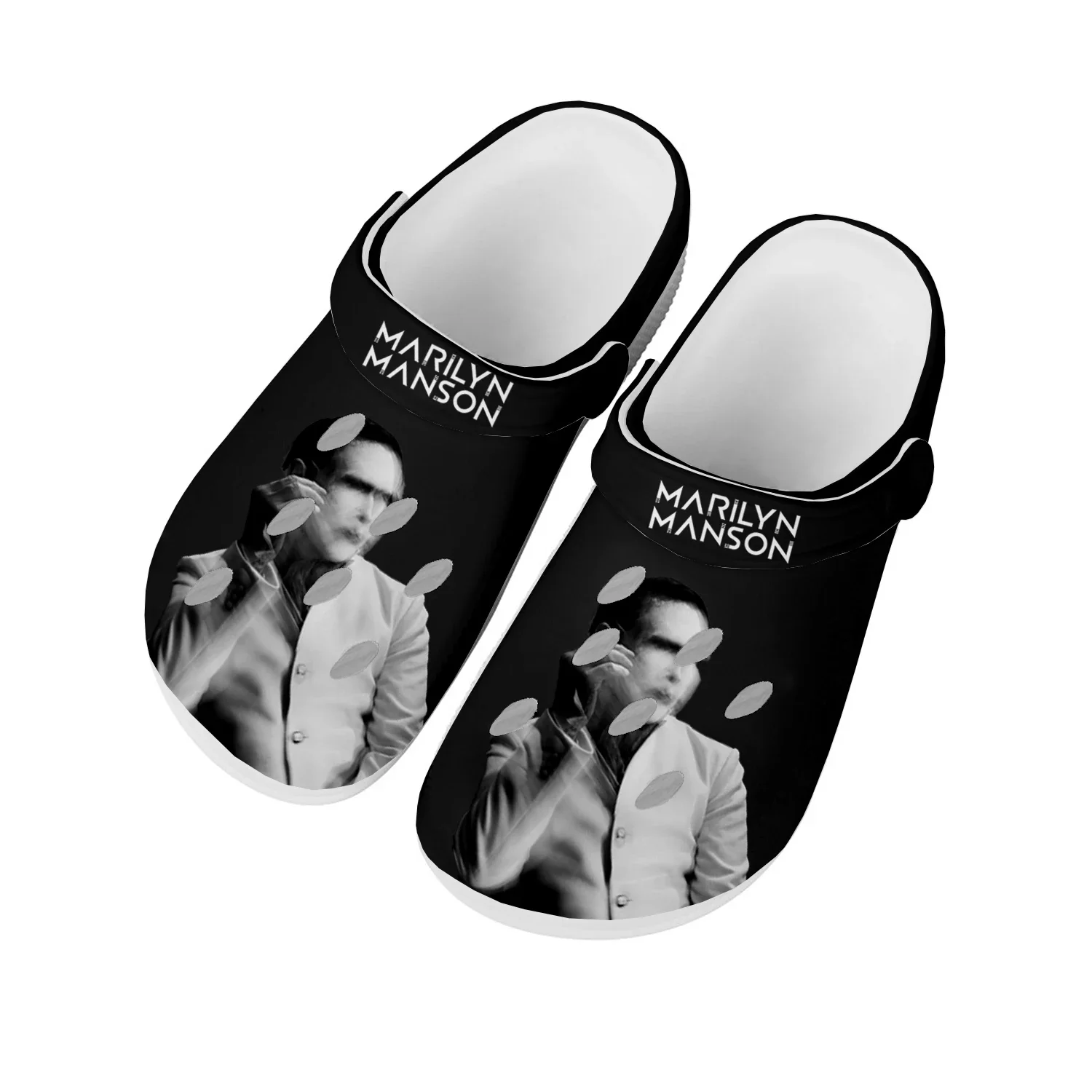 

Мужские и женские сандалии для дома Rock Band Singer Marilyn Manson, дышащие сандалии для воды, для подростков