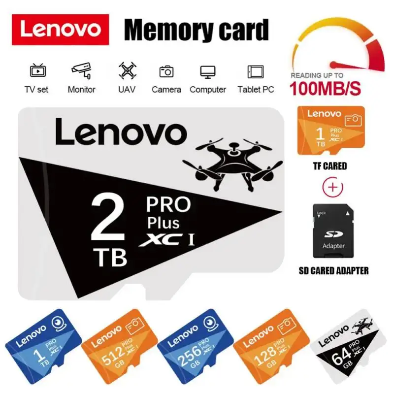 Scheda Di Memoria Ad Alta Velocità Lenovo 2Tb 1Tb Classe 10 Micro Tf Sd Card 512Gb 256Gb Mini Sd Card 128Gb Tf Flash Card Per Nintendo 64 Ps5