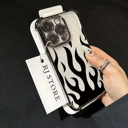 Creative Fashion Flame-Effect Phone Case with Anti-Fall Airbag Protection for Xiaomi 14 Pro 5G (DDB-247DU241122301)