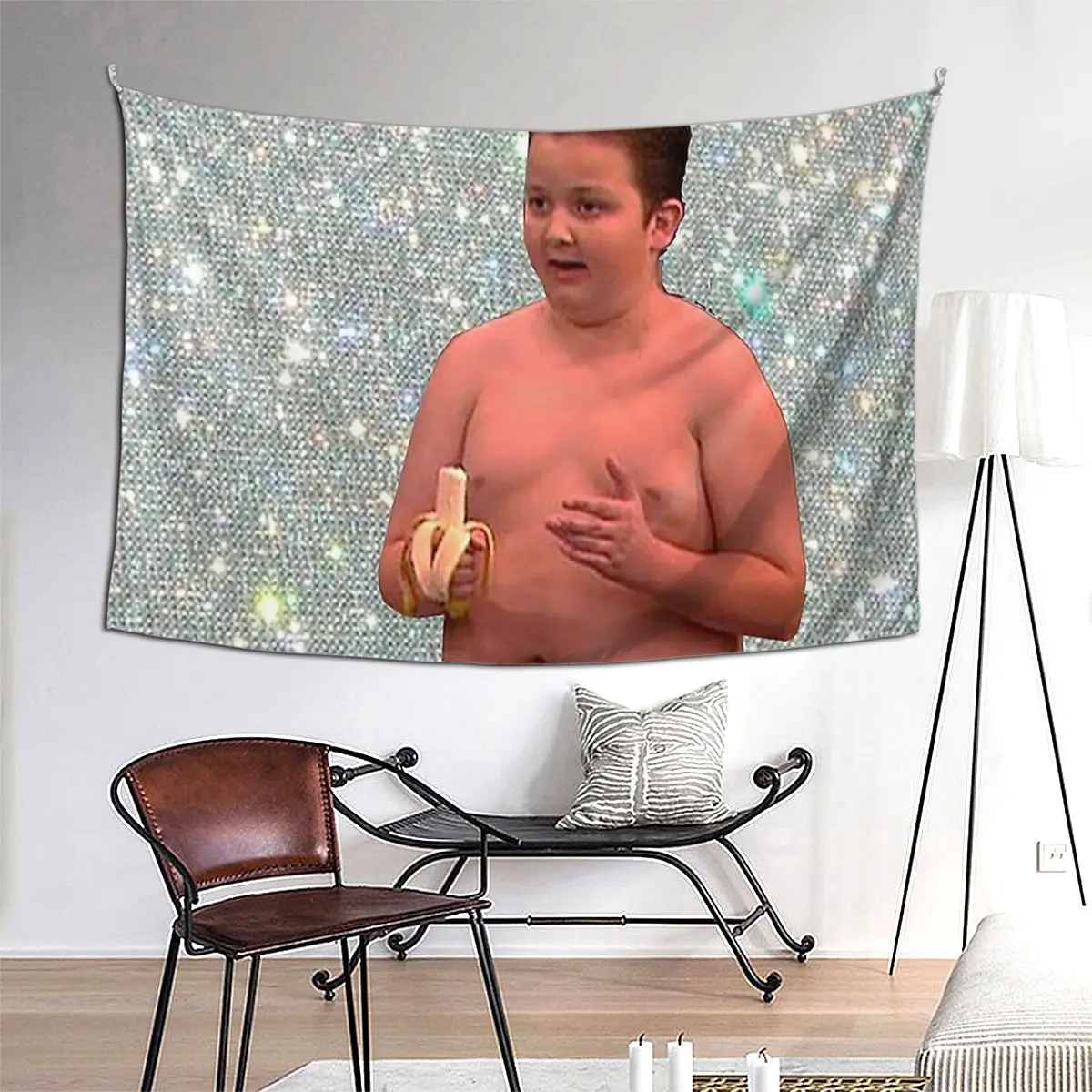 

Sparkle Gibby Tapestry Hippie Wall Hanging Aesthetic Home Decor Tapestries for Living Room Bedroom Dorm Room