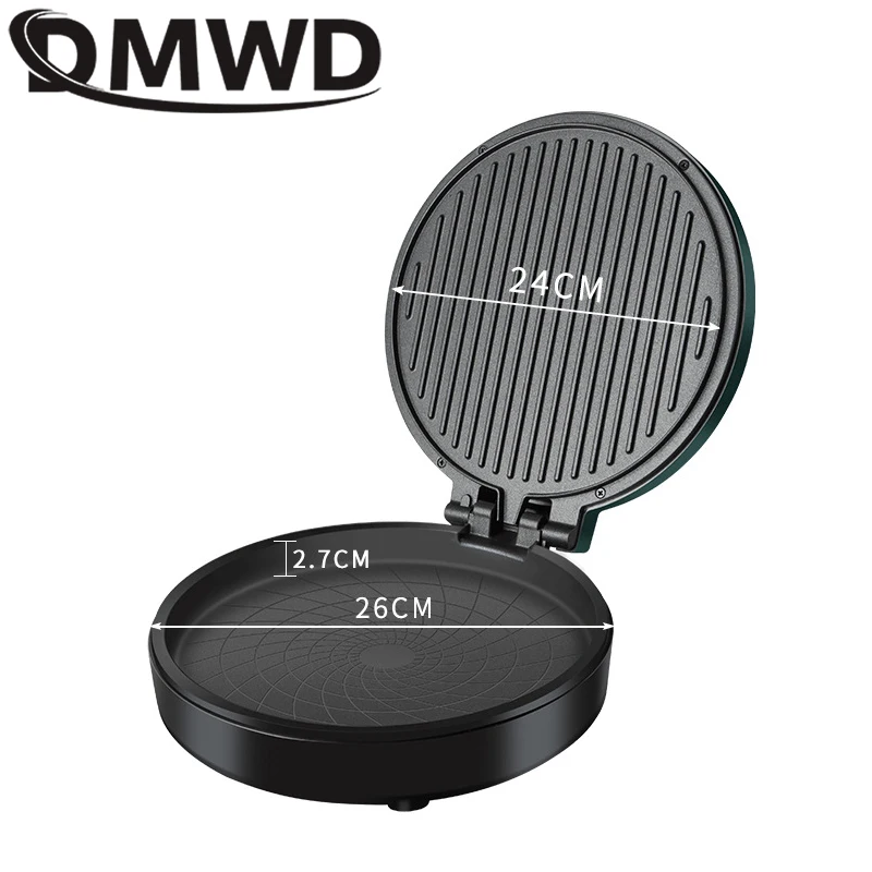 DMWD Electric Baking Pan Crepe Maker Double-sided Heating Suspension Type Steak Frying Pan Grill Pancake Pizza Baking Machine 5