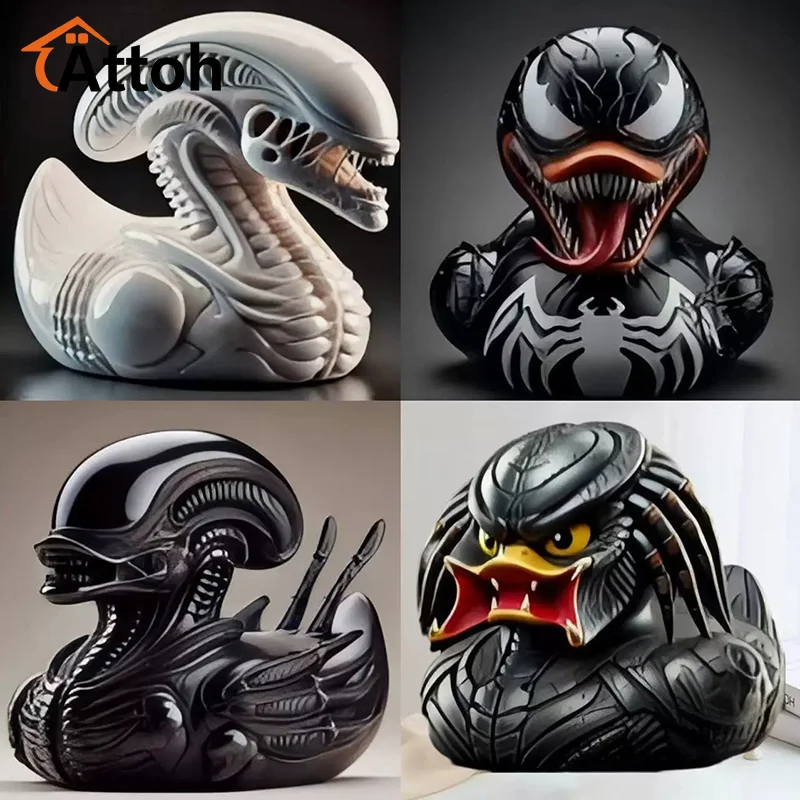 Special-Shaped Duck Ornament Alien Duck Statue Wicked Funny Resin Home Decoration Ornament Car ornament crafts miniature figurines resin ornaments miniature ornament resin crafts miniature duck figurines
