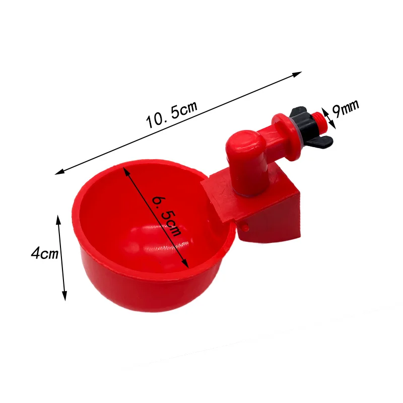 Poultry Water Dispenser 10sets Chicken Water Cup Automatic Drinker For Poultry Thread Filling Waterer Poultry Drinking Bowl For Chickens Quail Bird Cage
