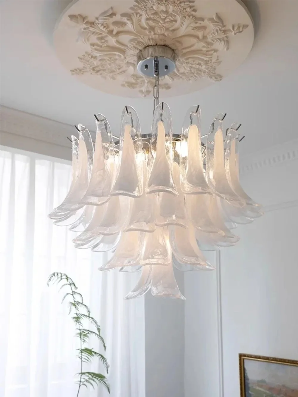 

Modern Branch Crystal Chandeliers for Dining Room Living Room Bedroom Luxury Gold Long Crystal Ceiling Hanging Chandelier Lights