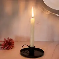 Candlestick Taper Creative Exquisite Wrought Iron Candle Container Metal Iron With Handle Home Decorations Candlestick Ornaments 3