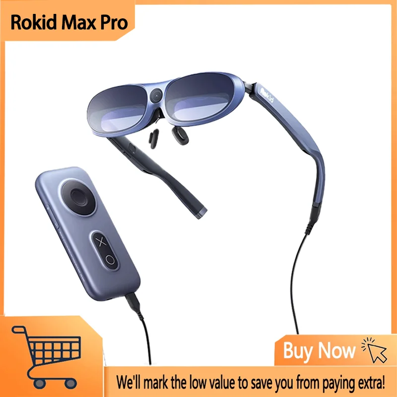 New Rokid MAX PRO Smart Glasses AR Glasses 8GB+128GB 7620mAh Battery Life 27w Fast Charging Augmented Reality