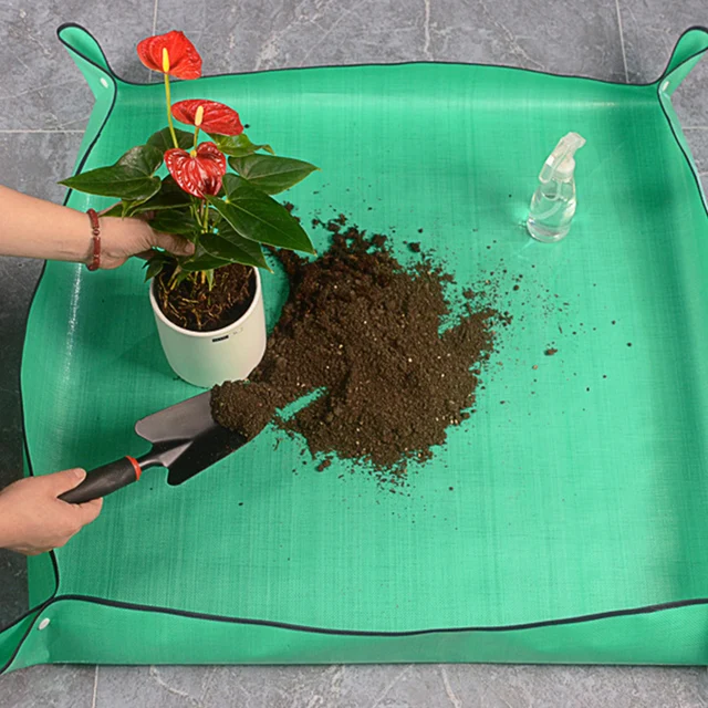Ültetési Szőnyeg 32/50 Cm Kertészeti Cserepes Pad Összecsukható Kerti Növényi Edény Átültetése Vízálló Szőnyegek Kiegészítők - Image 2