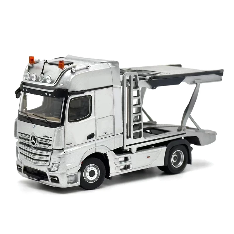 1:64 メルセデス・アクトロス ダブルデッキ輸送トレーラー 合金ローラーモデル 1:64 メルセデス・アクトロス ダブルデッキ輸送トレーラー 合金