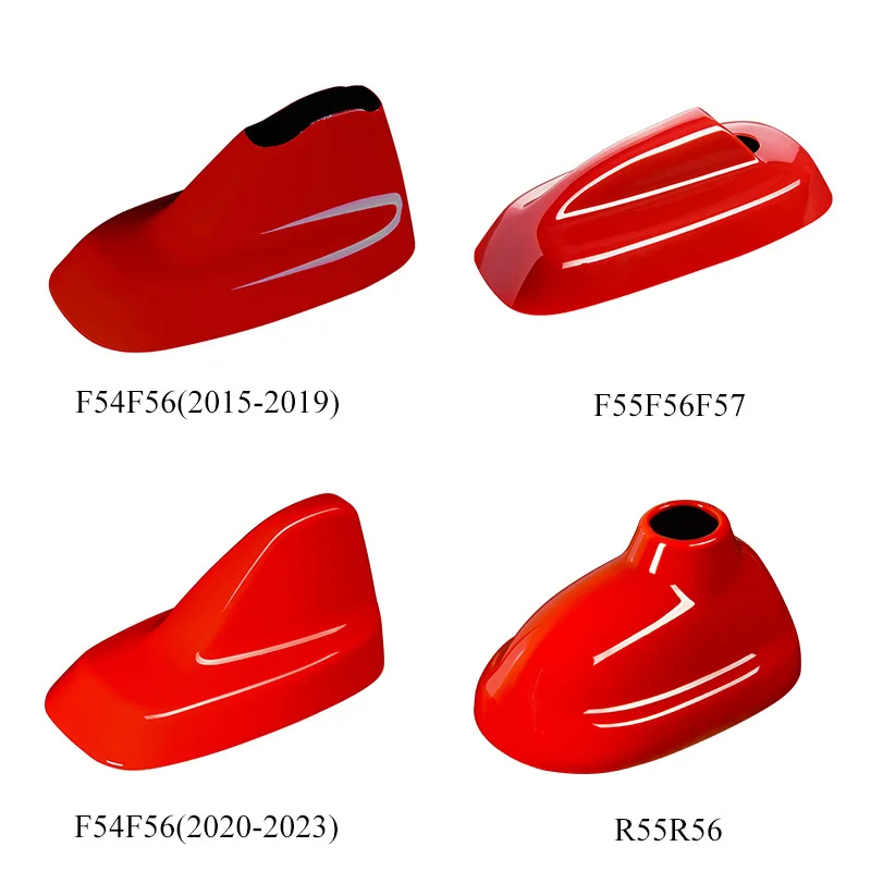 Kohlefaser Auto Dach Haifischflosse Antenne Aufkleber Antennen Dekoration  Abdeckung für Mini Cooper Clubman R55 R56 (rot)
