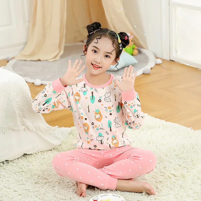 24 6 8 10 12 14 Years Teenager Girls Pajamas Sets Princess Children's Sleepwear Kids Clothing Sets Animal Pijamas Homewear pajama sets baby boy