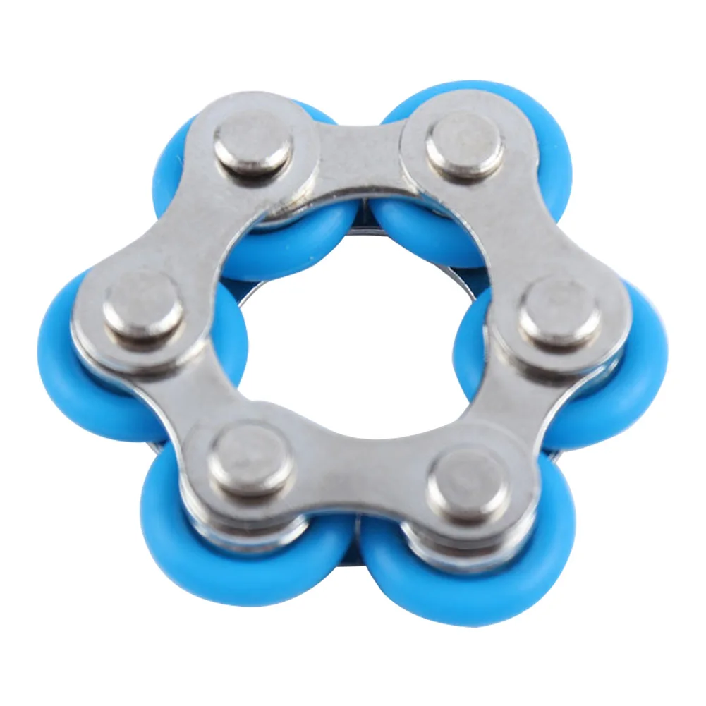 6 Section Fun Rotated Adults Kids Portable Stress Reducer Autism Mini Gift Finger ADHD Anxiety Fidget Toy Roller Chain Calming images - 6