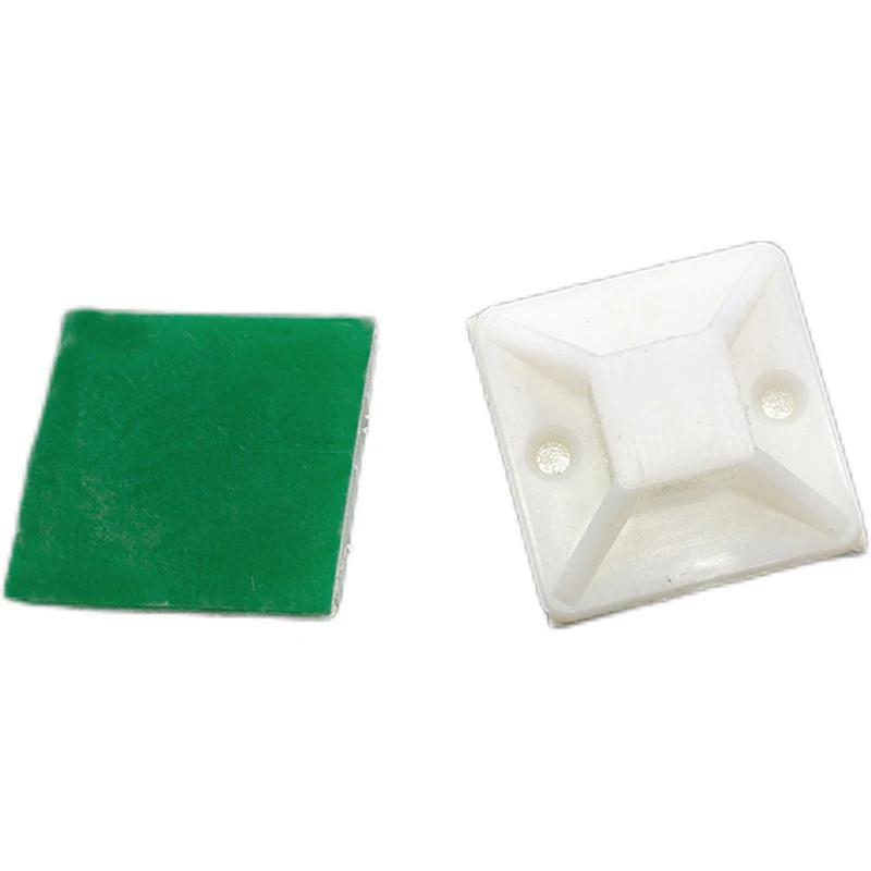 

250 Pack Self Adhesive Cable Tie Mounts Wire Tie Base Holders (40mm x 40mm, white) - Screw-Hole Anchor Point Provides Optimal