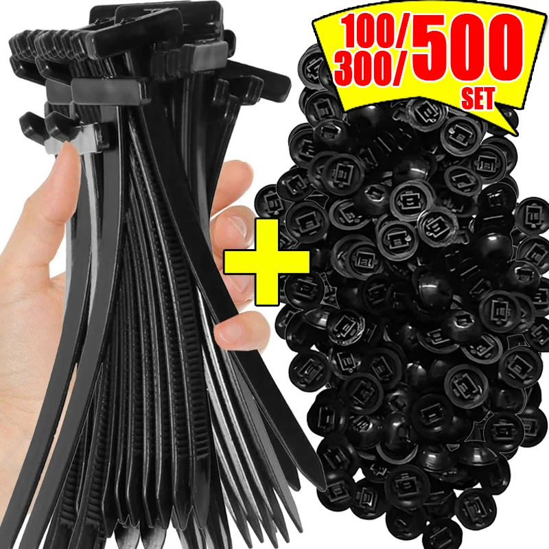 500PCS Nylon Cable Zip Self-Locking Heavy Duty Zip Ties Indoor & Outdoor General Purpose Cable Tie Buckles Releasable UV Resista 500PCS Nylon Cable Zip Self-Locking Heavy Duty Zip Ties Indoor & Outdoor General Purpose Cable Tie Buckles Releasable UV Resista