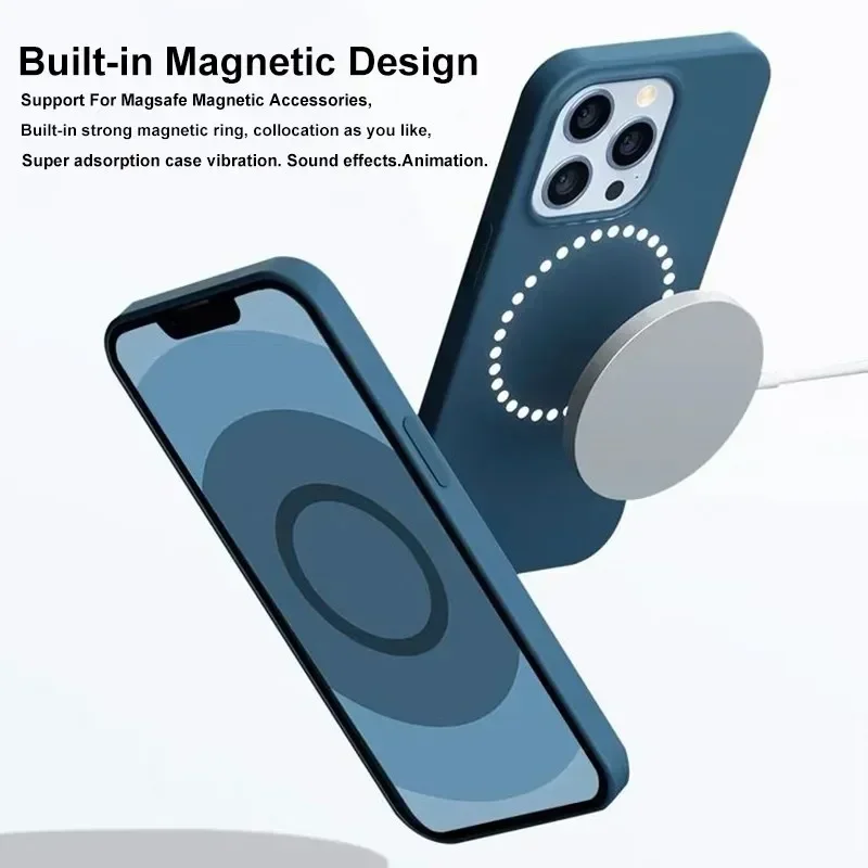 Official 1:1 for Apple Magsafe Leather Case for IPhone 16 15 14 13 17 Pro Max Case Original Wireless Charging Magnetic Cover