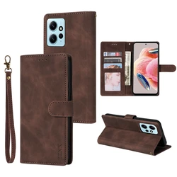 Wallet Skin-Friendly Magnetic Flip Leather Card Stand Case for Redmi 13 (Coffee)