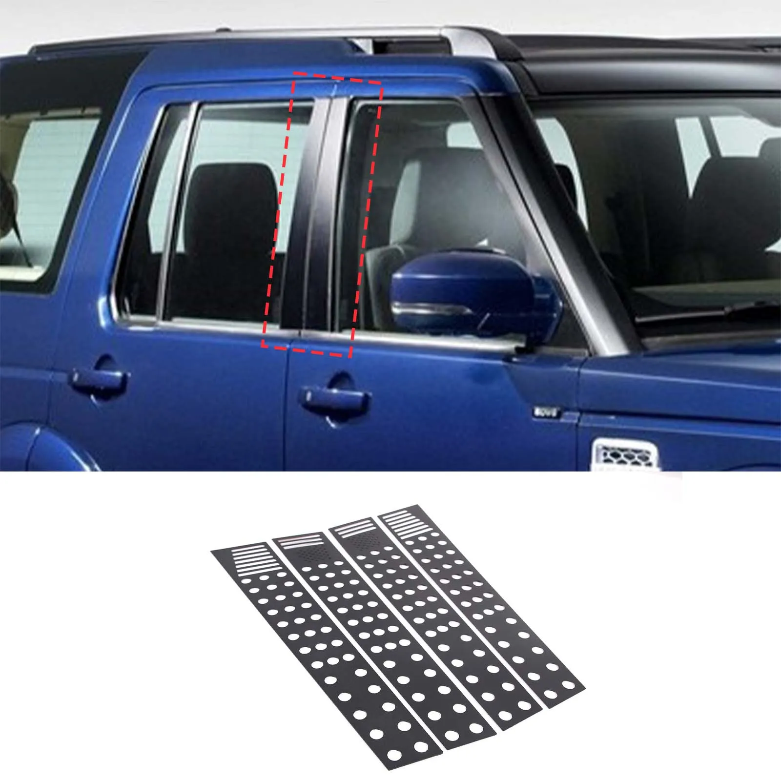 

For Land Rover Discovery 3 Discovery 4 2004-2016 Aluminum alloy Car Window B-pillar Center Pillar Trim Sticker Car Accessories