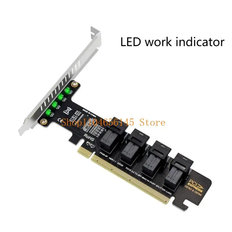 확장을 위한 652F PCIE4.0 쪼개지는 카드 안정 Sff-8643 Sff-8639 Pcie X16에 Sff-8643