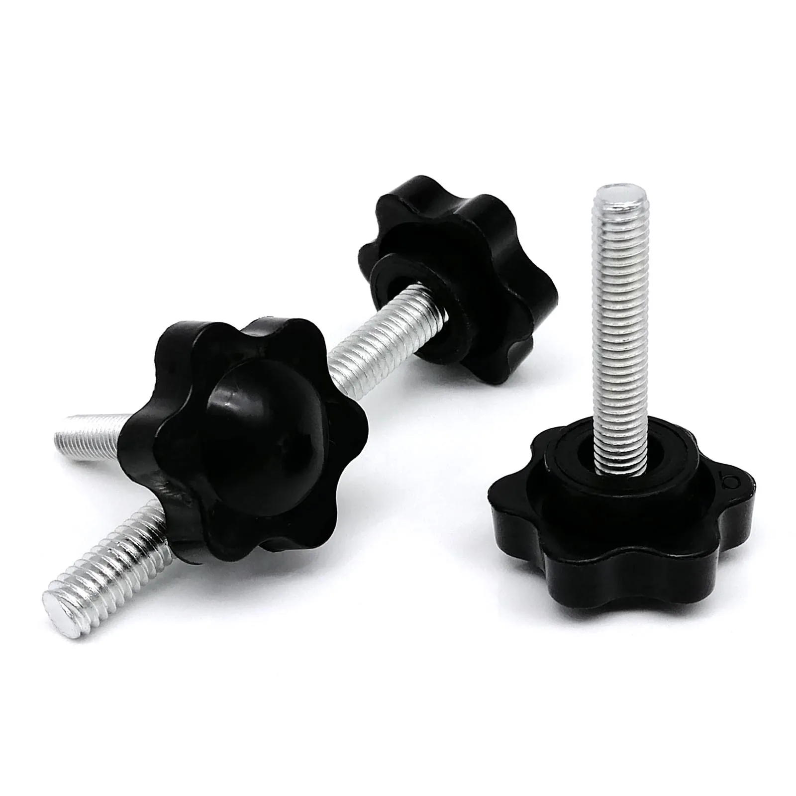 Star Shape Plastic Thumb Screw with Adjustable Hand Tightening (Length: 8mm-100mm)