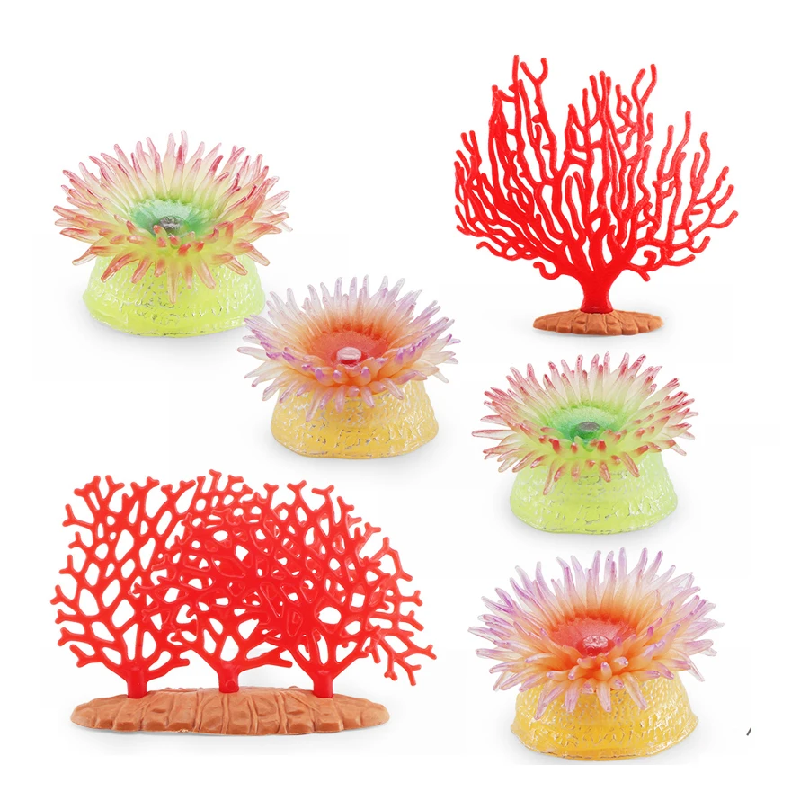 Realistic Coral Sea Anemones Educational Miniature Collection