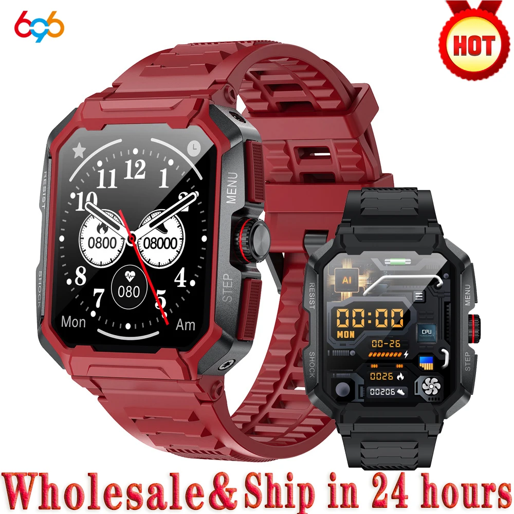 

AK47 Smart Watch 1.85 Inch HD Larger Screen Men Outdoor Sports Smartwatch BT Call AI Voice 400mAh Health Monitoring Wristwatch