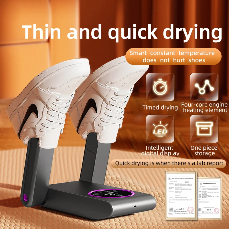 Quick Drying Deodorizing Sterilizing Shoe Dryer Ultra-thin Intelligent Shoe Dryer Timer Adjustable Dryer Shoe Warmer Heater