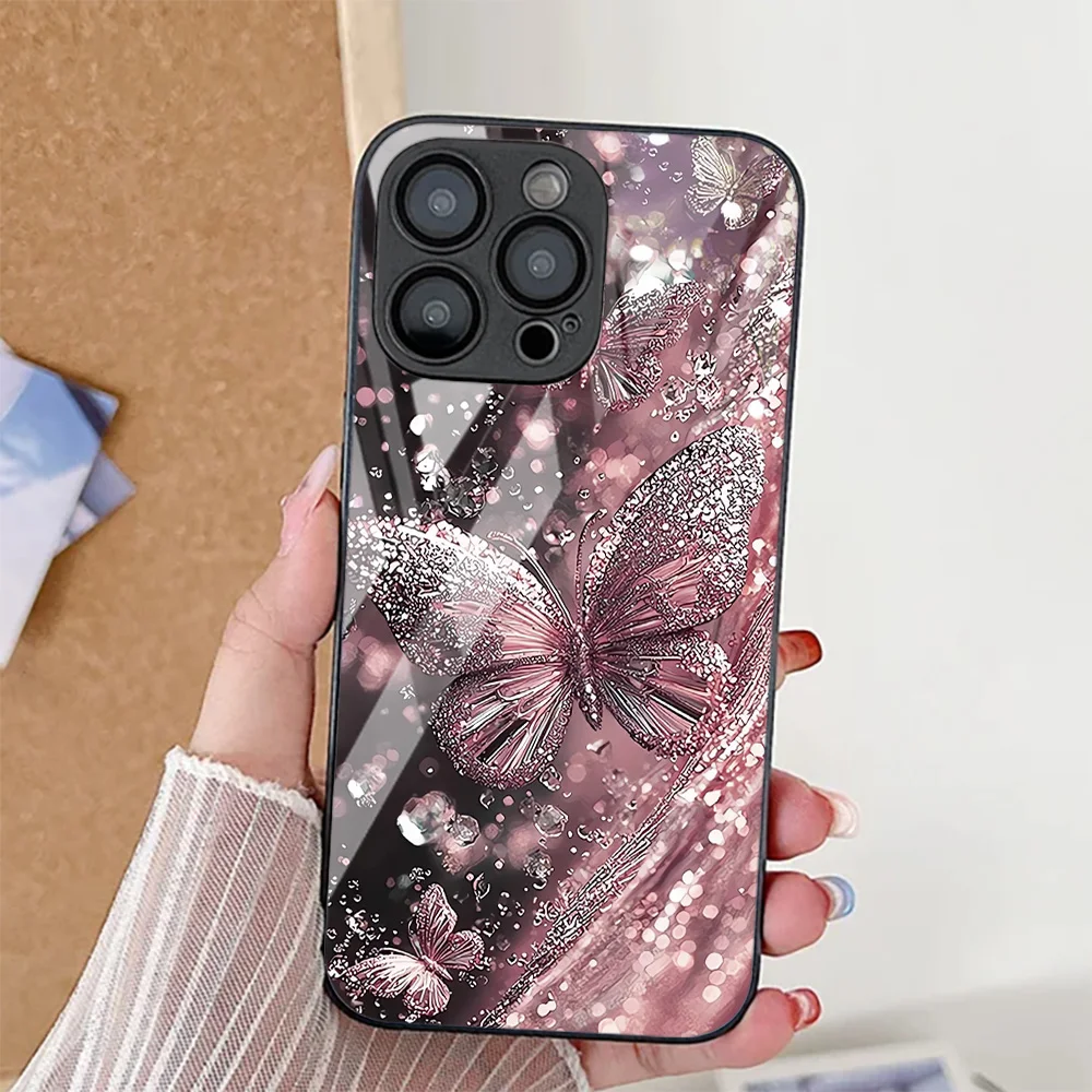 Butterfly Leopard Print Shockproof Phone Case