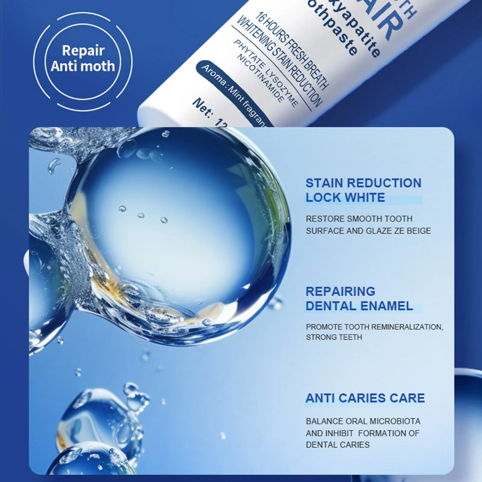 Teeth Whitening Product Hydroxyapatite Whitening And Stain Removal Toothpaste Improves Yellow Teeth And Freshens Breath Birthday Party Favors