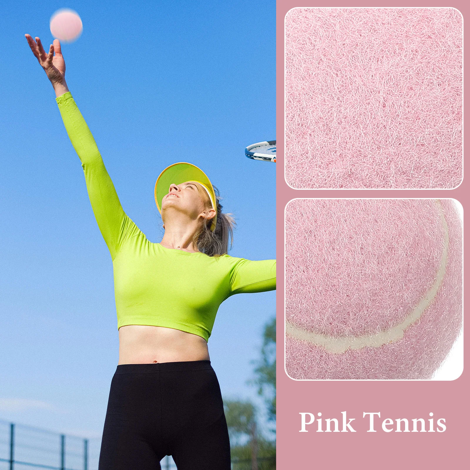 2 Pcs Tennis Ball Player Beginner Practice Toys Playful Badminton Playground Pink Training Baby for Player Training Tennis Ball