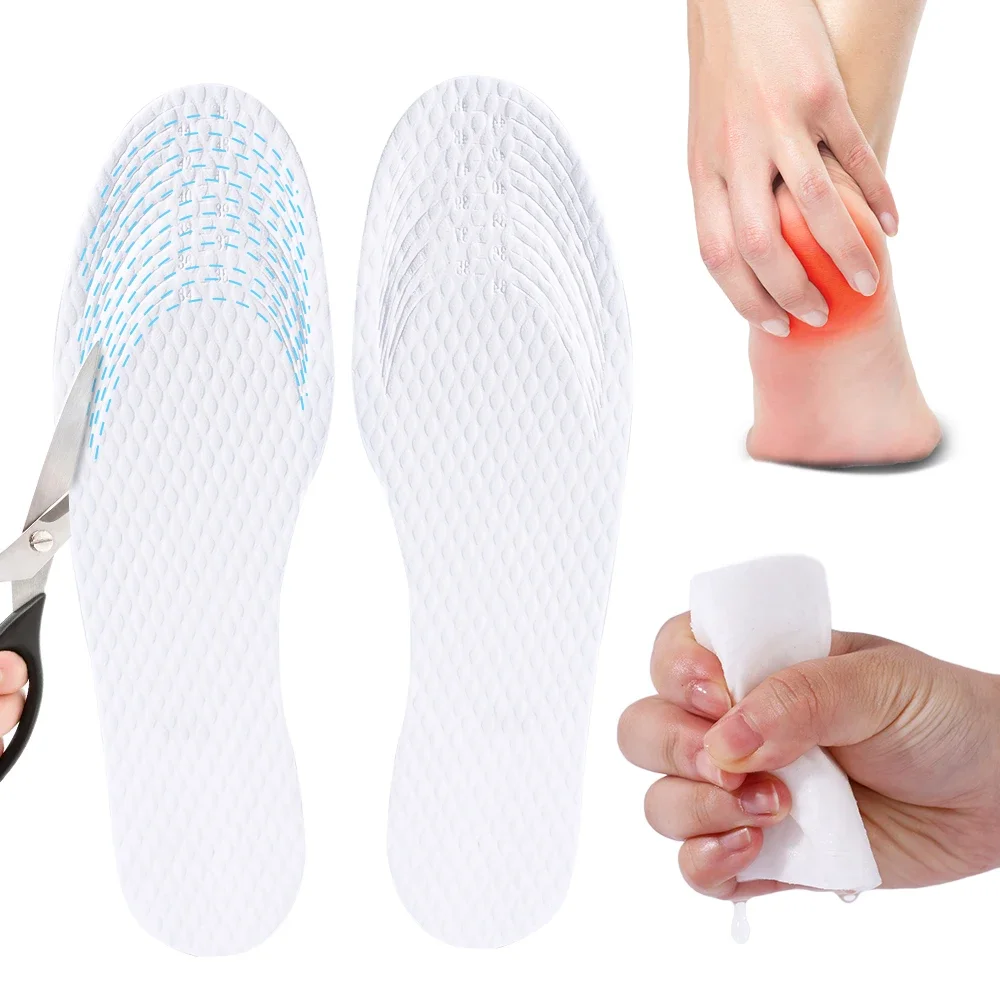 Natural Wood Pulp Disposable Insoles For Women Men Light Weight Breathable Sweat Absorption Deodorant