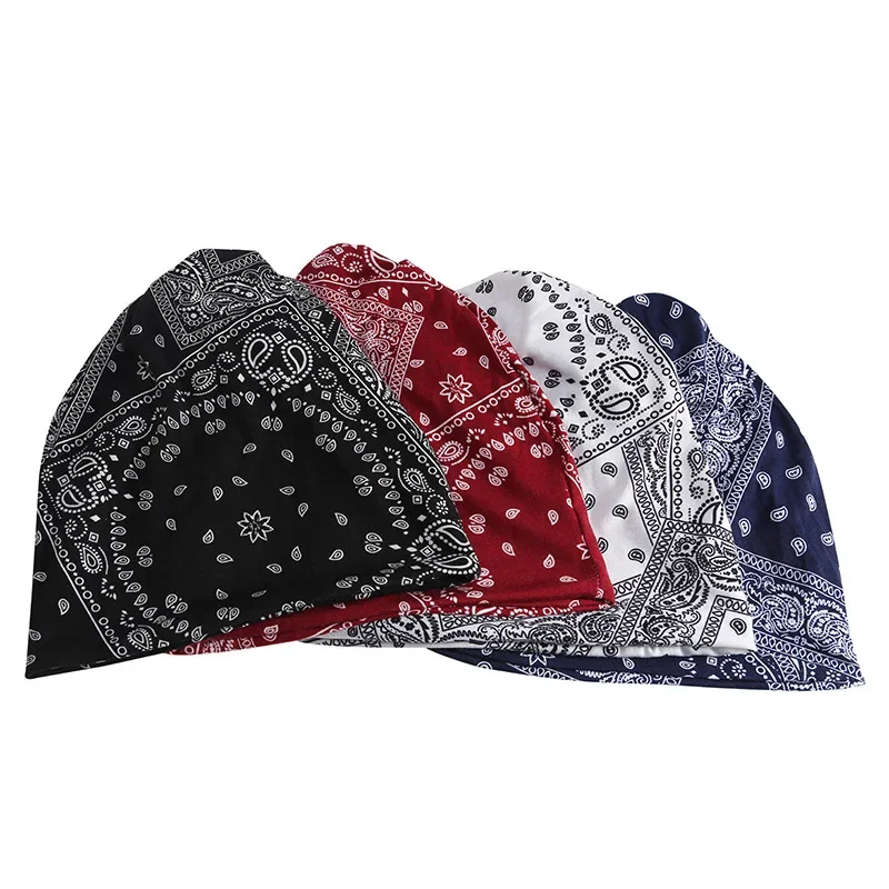 

Winter Paisley Pattern Baggy Slouchy Hat For Men Women Beanie Hat Skiing Warm Cap Hip Hop Baggy Cap Chemo Cap Thin Turban