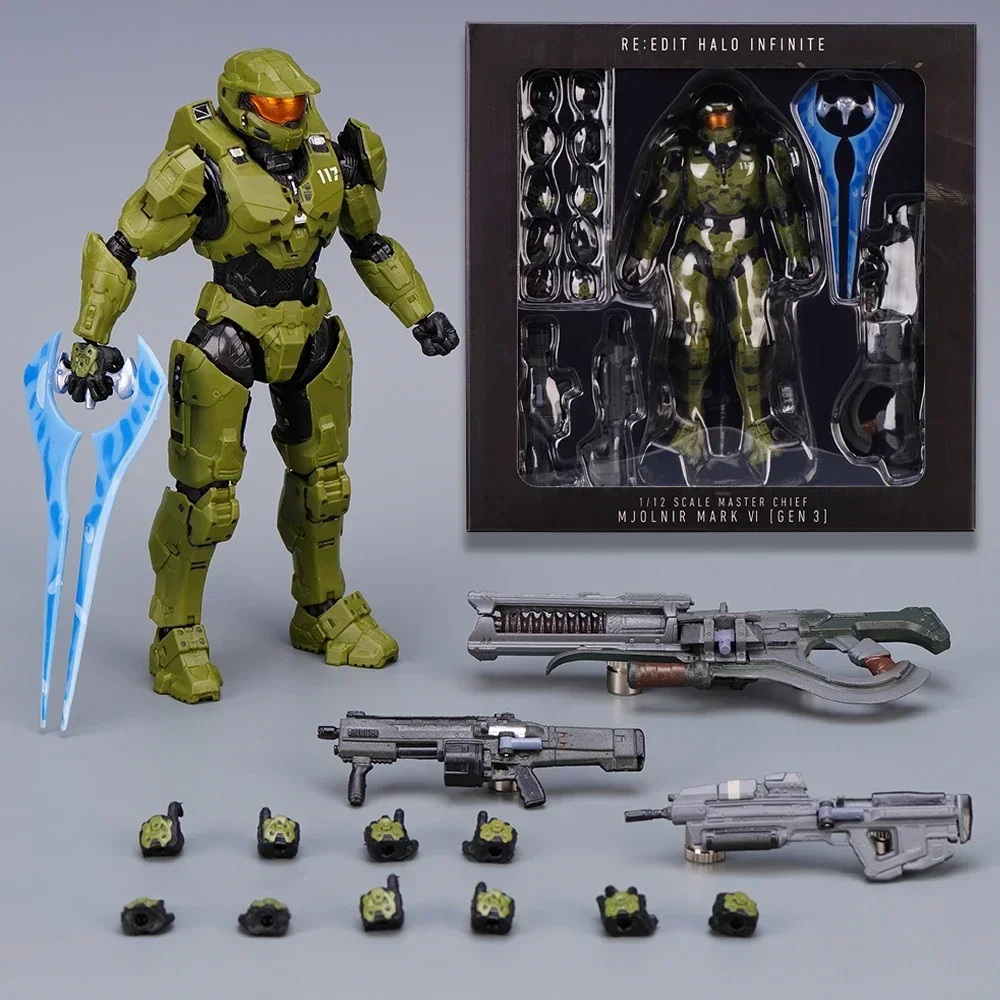 thumbnail image 1 of 18cm Halo Infinite Master Chief Mjolnir Mk Vi 1/12 Scale 17.5cm 6" Action Figure Model Re:Edit Gen.3 117 Ko'S 1000 Doll Gift Toy, 1 of 5
