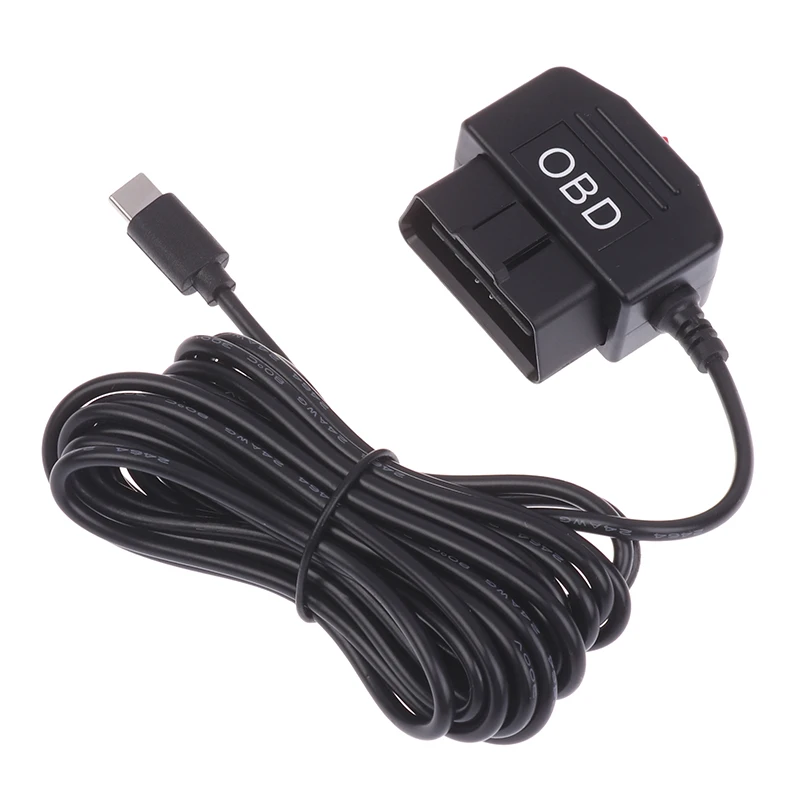새로운 판매 OBD 타입 C 충전기 전원 케이블, 블랙박스 차량용 DVR 24시간 주차 차량 액세서리 배터리 보호 기능 포함