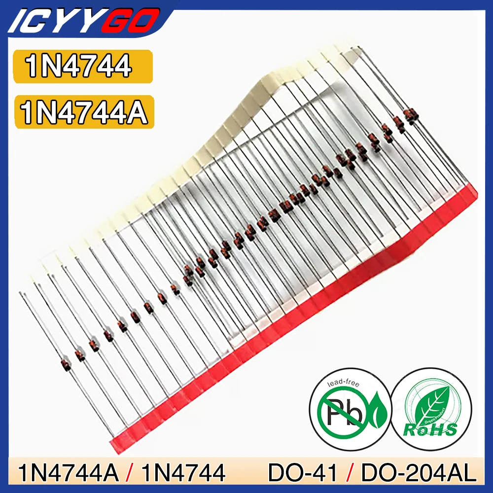 100 Pezzi 1N4744 Do-41 1N4744A Diodo Zener Di Potenza 1W 15V Do-204Al Assiale 1 Watt 15 Volt In 1N 4744A In4744A Icyygo