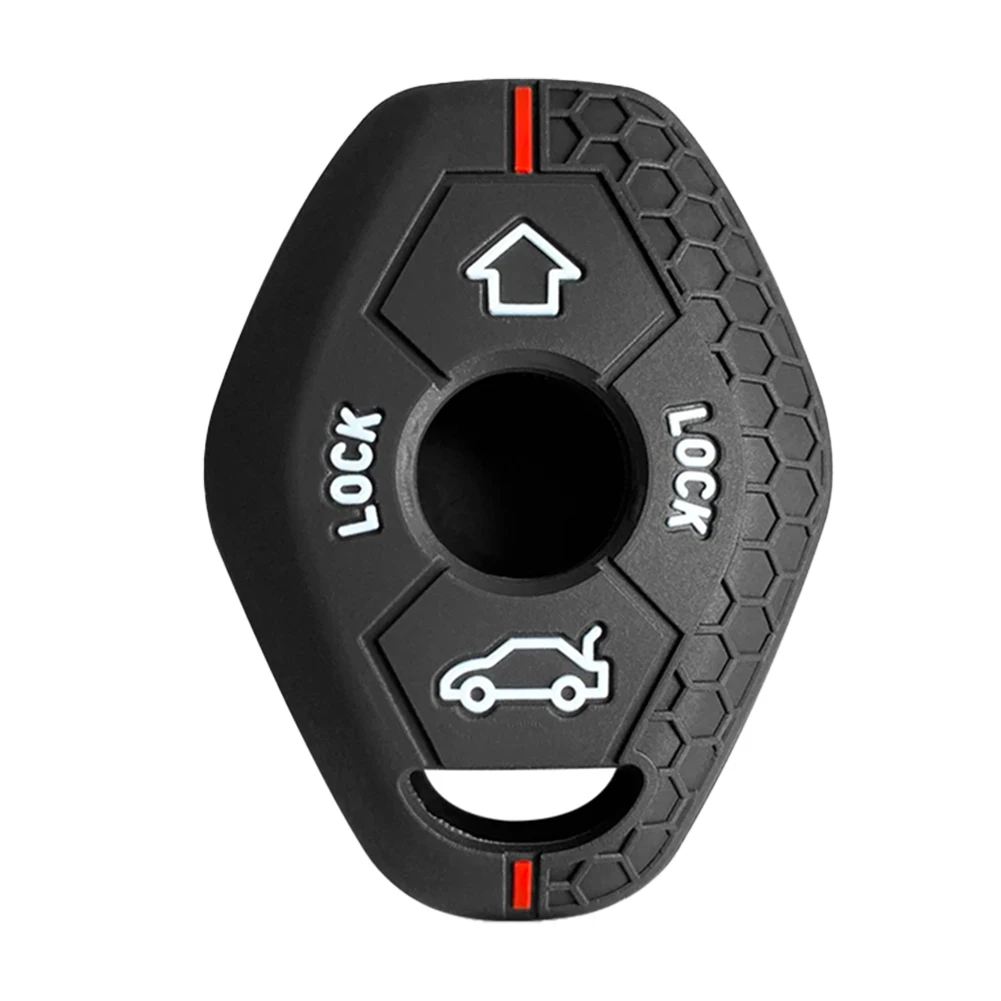 

1x Black Silicone Key Case Key Shell Key Cover For Bmw E46 E53 X3 E83 X3 E39 Series 7 5 3 330i Auto Replace Accessories