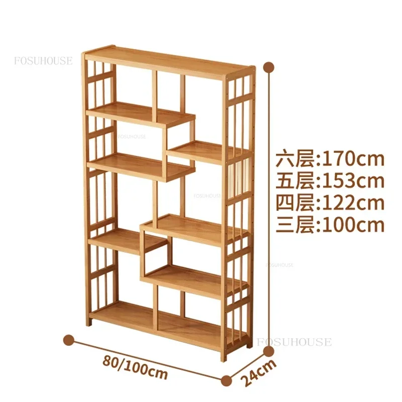Bamboo Simple Bookcases Multi-layer Storage Bookshelf Modern Living Room Furniture Home Book Organizer Rack Desk Display Stand Y