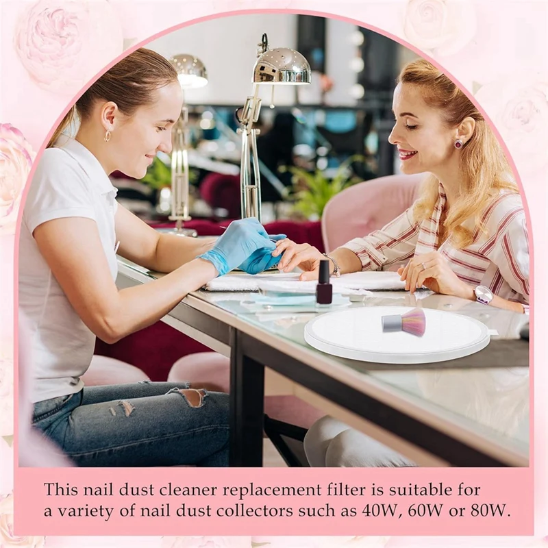 Nail Dust Collector Filter Replacement Filter Reusable Dust Collector No Spilling For Nail 4 Pcs