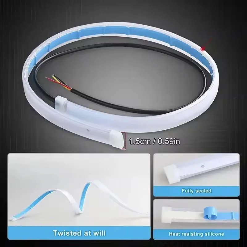 รูปสินค้า ไฟตกแต่งรถยนต์ LED 2 ชิ้น สีขาวเหลืองเปลี่ยนสีได้