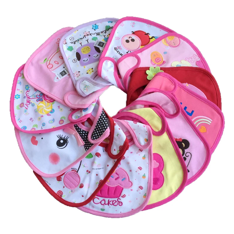 8pc/Lot Hot Cotton Baby Bibs Infant Embroidered Saliva Towels Burp Cloths Funny Waterproof | Мать и ребенок